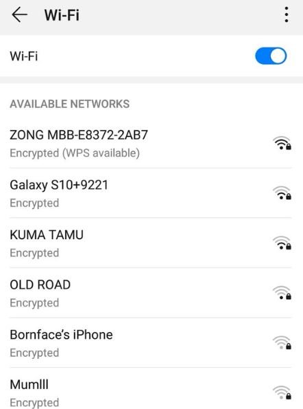 Wifi wifi available networks zong mbbe83722ab7 encrypted wps available galaxy s1
