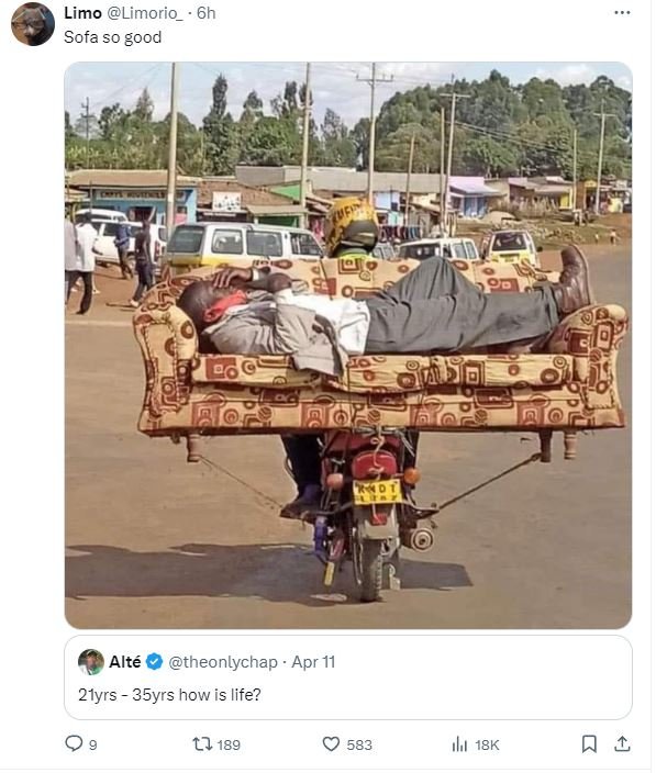 Limo limorio_ 6h sofa s0 good 2 alté theonlychap apr 11 2tyrs 35yrs how is life?