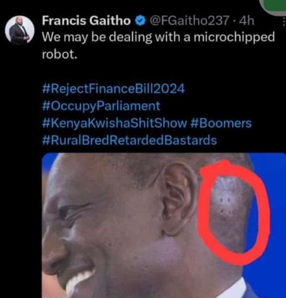 Francis gaitho fgaitho237 4h we may be dealing with a microchipped robot. reject