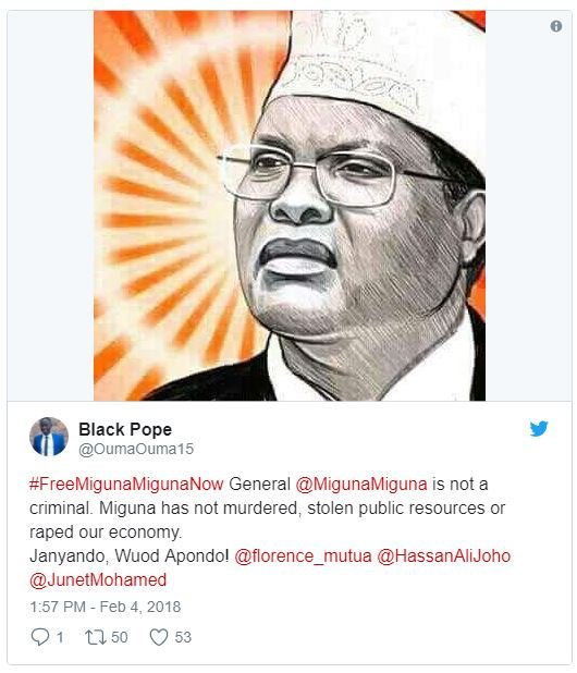 Black pope oumaouma15 freemigunamigunanow general migunamiguna is not a criminal