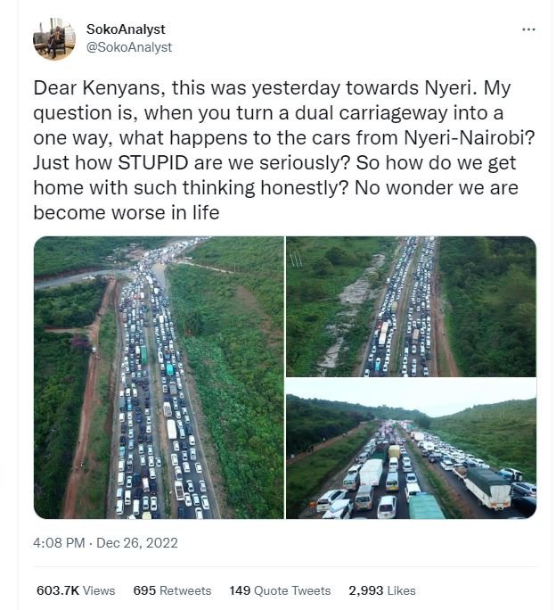 Sokoanalyst sokoanalyst dear kenyans, this was yesterday towards nyeri. my quest
