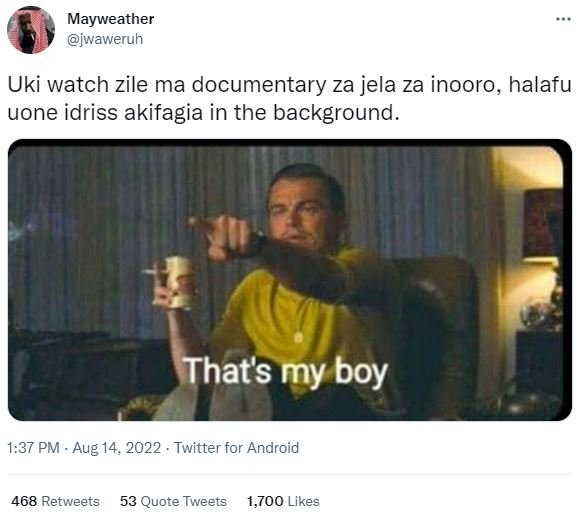 Mayweather jwaweruh uki watch zile ma documentary za jela za inooro halafu uone