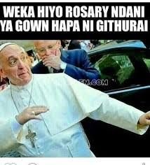 Weka hiyo rosary ndani ya gown hapa ni githurai kgm