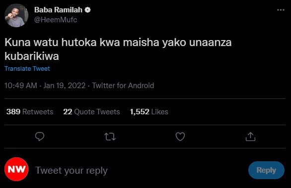 Baba Ramilah 0 HeemMufc Kuna watu hutoka kwa maisha yako unaanza kubarikiwa Tran