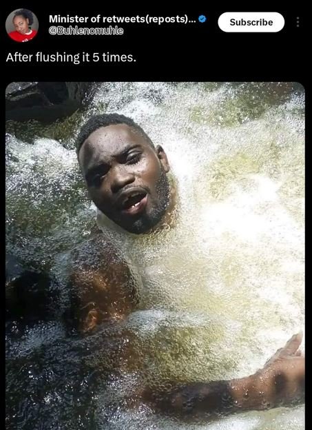Minister of retweetsreposts . buhlenotuuhle subscribe after flushing it 5 times