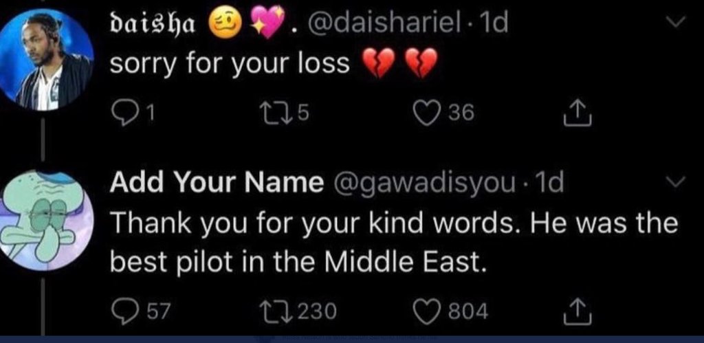 Saigha daishariel id sorry for your loss 01 175 36 l add your name gawadisyou id