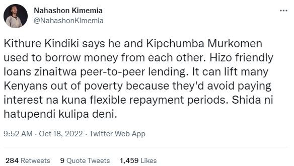 Nahashon kimemia nahashonkimemia kithure kindiki says he and kipchumba murkomen