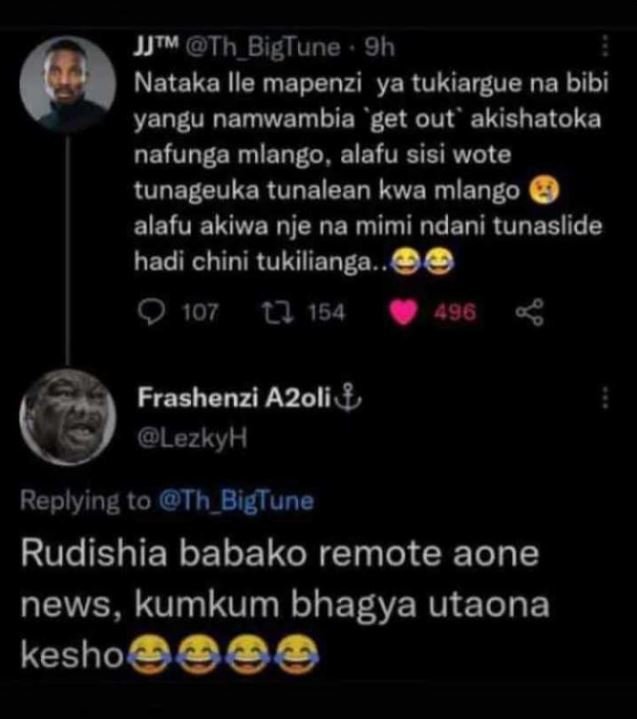 Jjm th bigtune 9h nataka ile mapenzi ya tukiargue na bibi yangu namwambia 'get o