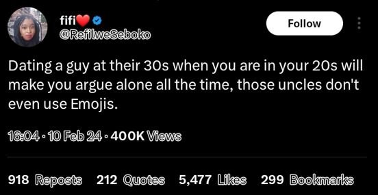 Fifi refllveseboko follow dating a guy at their 3os when you are in your 2os wil