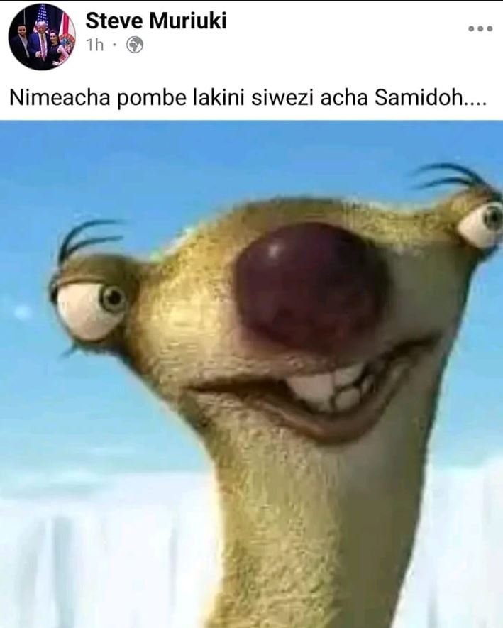 Steve muriuki ih nimeacha pombe lakini siwezi acha samidoh
