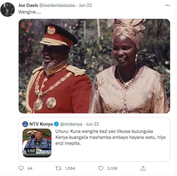 Joe davis joedaviskabuba jun 22 wengine ntv kenya ntvkenya jun 22 uhuru kuna wen