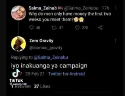 Solma zeinob salmna_zalnabu 7 why do men only huve money the first wo weeks vou