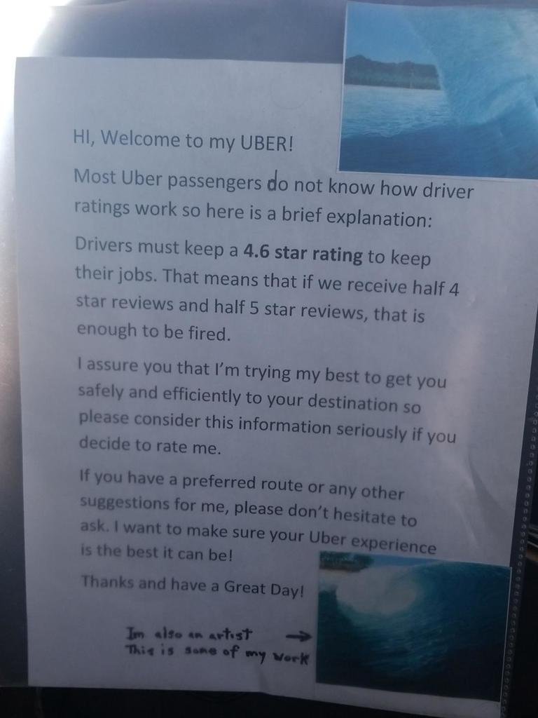 Hi, welcome to my uber! most uber passengers do not know how driver ratings work