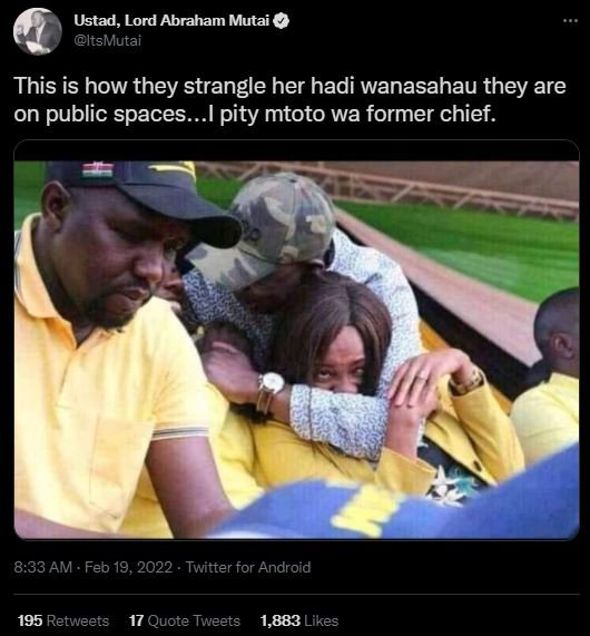 Ustad, Lord Abraham Mutai ItsMutai This is how they strangle her hadi wanasahau