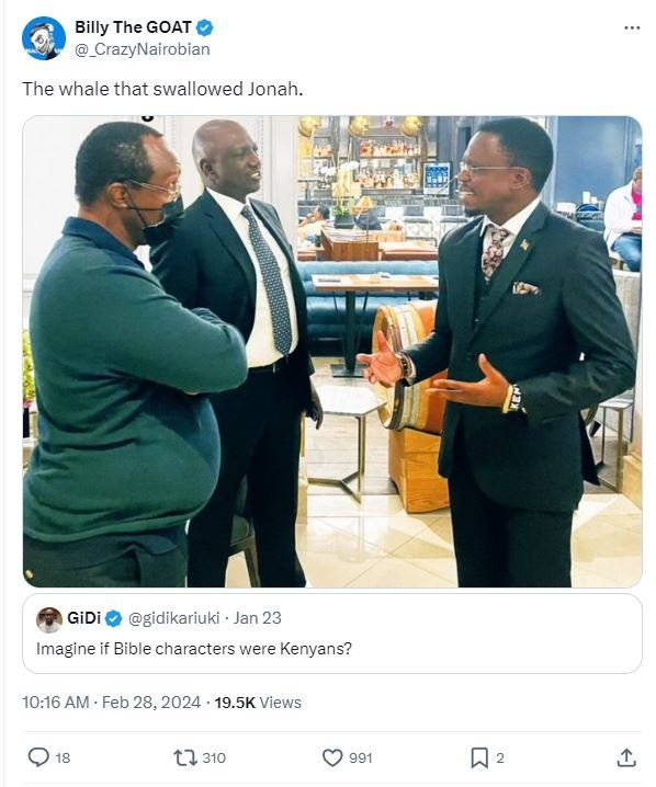 Billy the goat crazynairobian the whale that swallowed jonah. gidi gidikariuki j