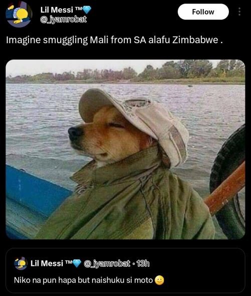 Lil messi iyamnobat follow imagine smuggling mali from sa alafu zimbabwe lil mes