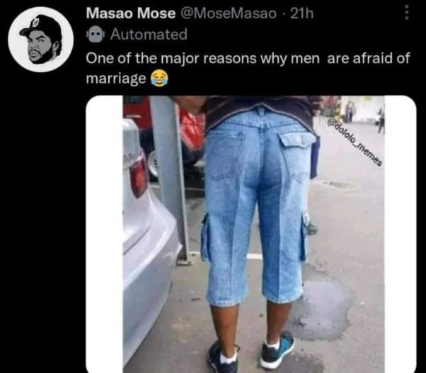 Masao mose mosemasao 21h automated one of the major reasons why men are afraid o