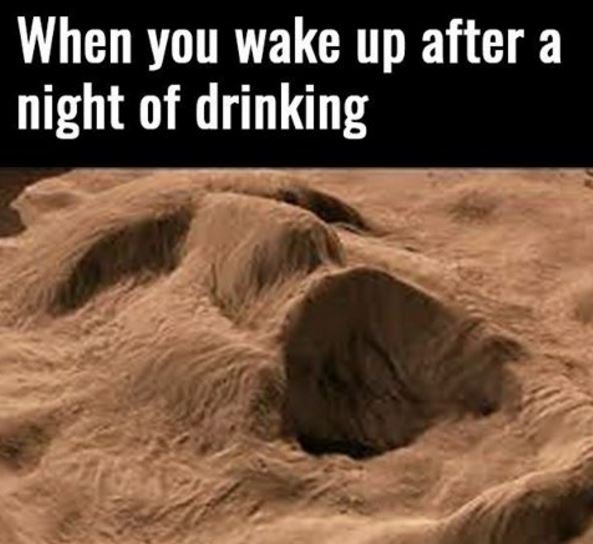 When you wake up after a night of drinking