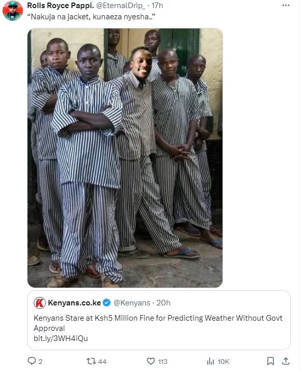 Rolls royce pappi. eternaldrip 17h nakuja na jacket, kunaeza nyesha kenyans.co.k