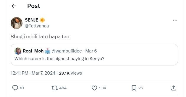 Post senje tettyanaa shugli mbili tatu hapa tao. realmoh wambuiiidoc mar 6 which