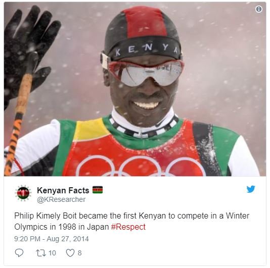 E n y kenyan facts kresearcher philip kimely boit became the first kenyan to com