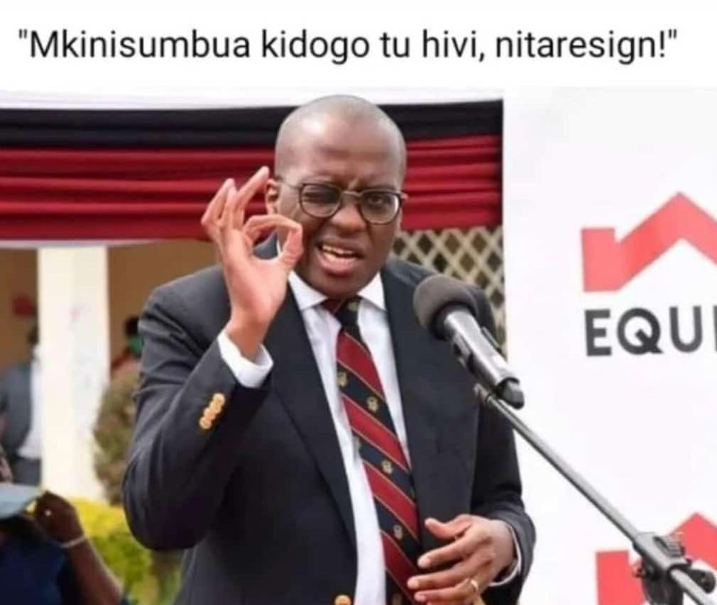 Mkinisumbua kidogo tu hivi, nitaresign! equ