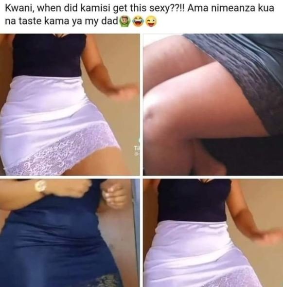 Kwani, when did kamisi get this sexy??! Ama nimeanza kua na taste kama ya my dad