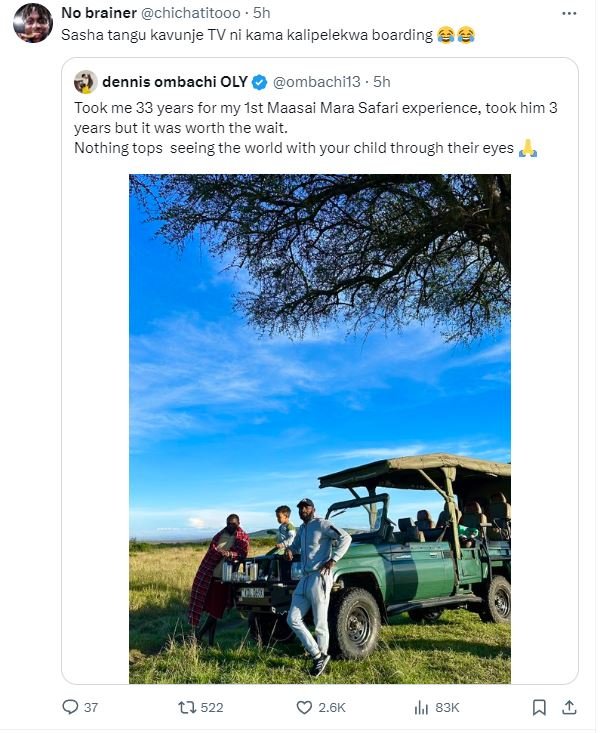 No brainer chichatitooo sasha tangu kavunje tv ni kama kalipelekwa boarding denn