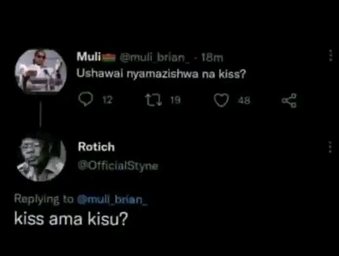 Muli muli bulon_ iunl ushawal nyamazlshwa na kiss? 0 18 16 rotich otficlalstyne