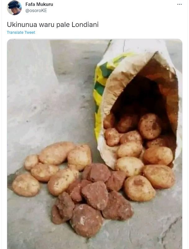 Fafa mukuru osoroke ukinunua waru pale londiani translate tweet