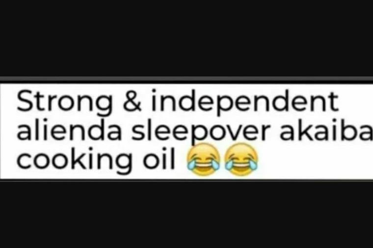 Strong independent alienda sleepover akaiba cooking oil