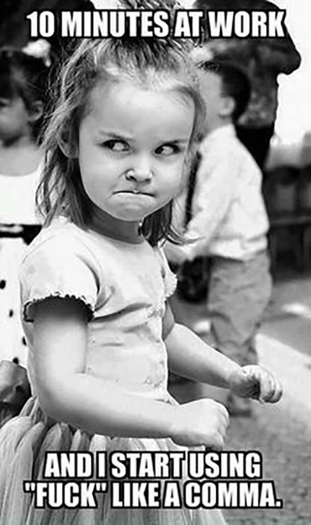 10 minutesat work andistartusig fuck likeacomma