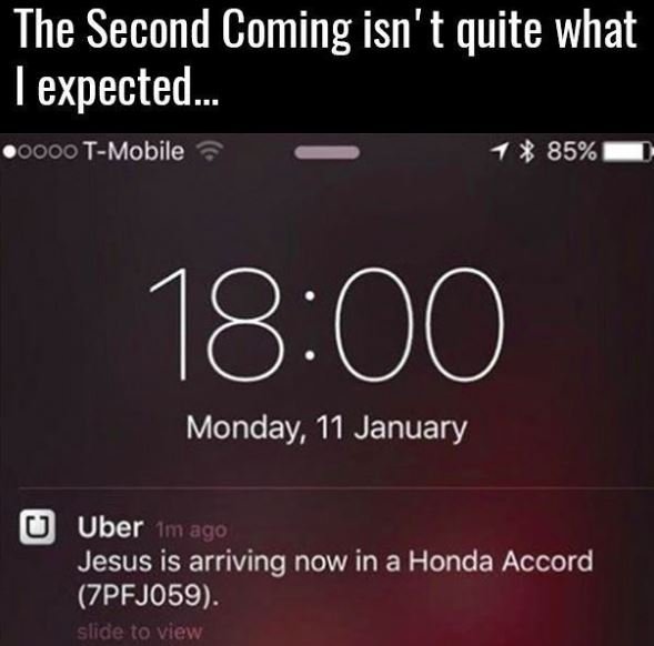 The second coming isn' t quite what 1 expected. oooo tmobile 85 18.00 monday 11