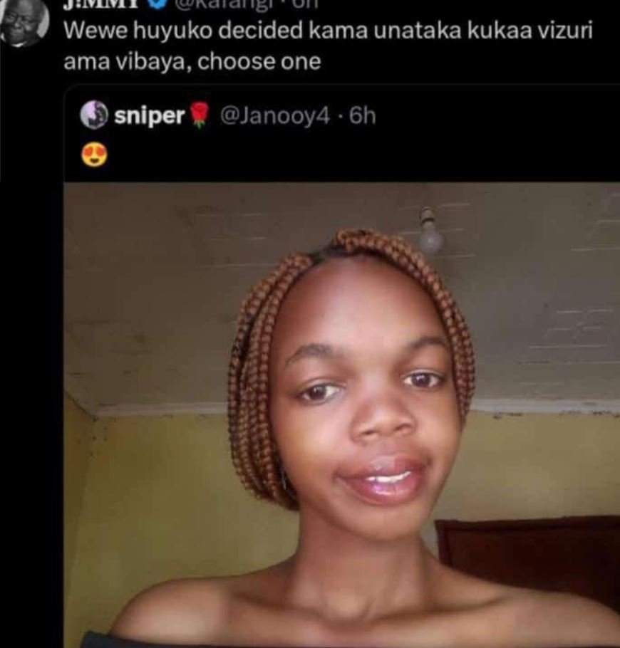 O ccoy wewe huyuko decided kama unataka kukaa vizuri ama vibaya, choose one snip