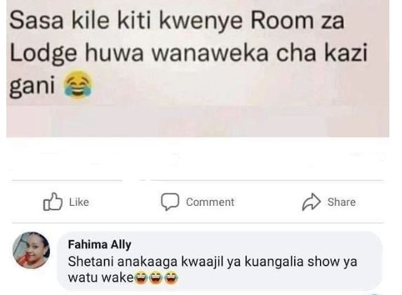 Sasa kile kiti kwenye room za lodge huwa wanaweka cha kazi gani like comment sha