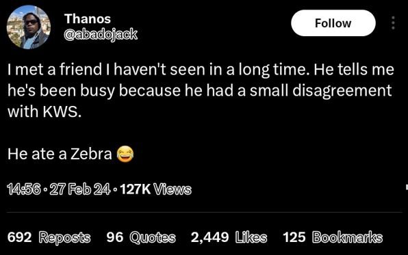 Thanos abadojack follow imet a friend haven't seen in along time he tells me he'