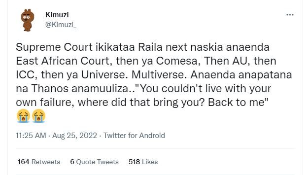 Kimuzi kimuzi_ supreme court ikikataa raila next naskia anaenda east african cou