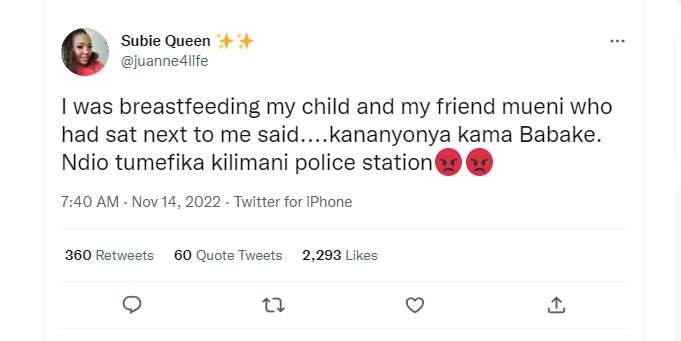 Subie queen juanne4life was breastfeeding my child and my friend mueni who had s