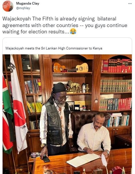 Muganda cloy mghlay wajackoyah the fifth is already signing bilateral agreements