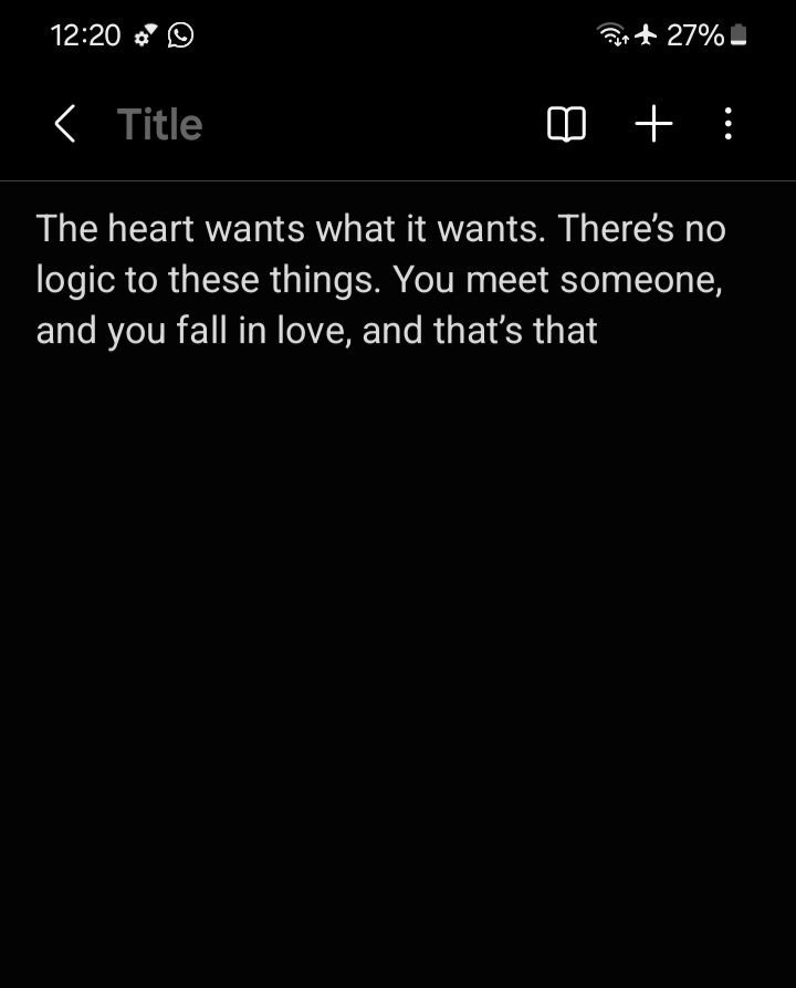1220 4 27 title the heart wants what it wants. theres no logic to these things.