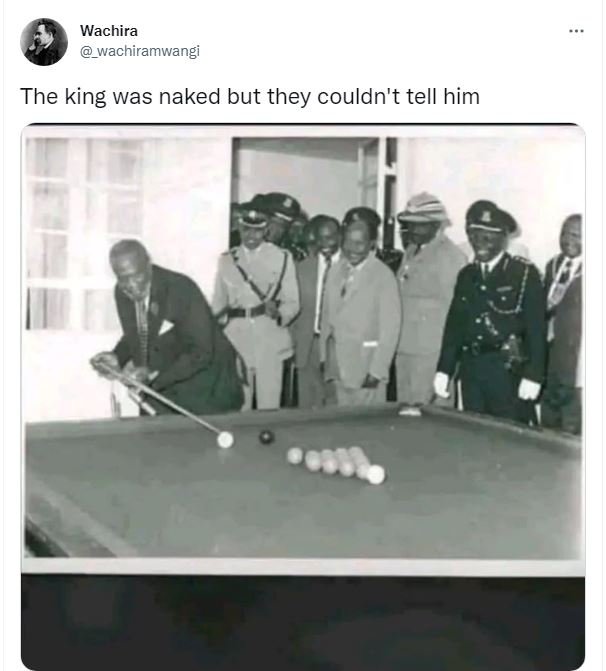 Wachira _wachiramwangi The king was naked but they couldn't tell him