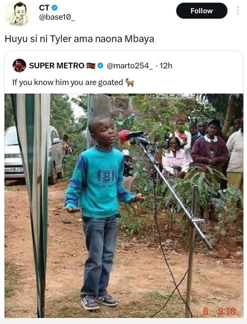 Ct basel0 follow huyu si ni tyler ama naona mbaya super metro marto254 12h if yo