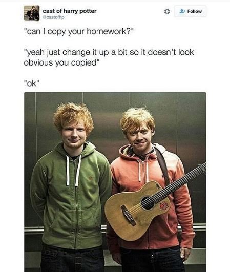 Cast of harry potter sfoiro follo v can copy your homework? yeah just change it