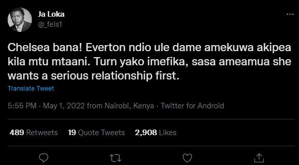 Ja loka _felsı chelsea bana! everton ndio ule dame amekuwa akipea kila mtu mtaan