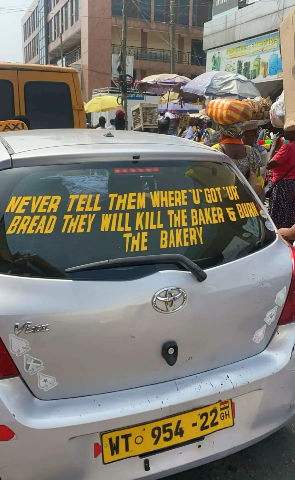 7 'ax never tell ihen where v g0t'w bread me7 milikili he bakfr 5 buan tre barer