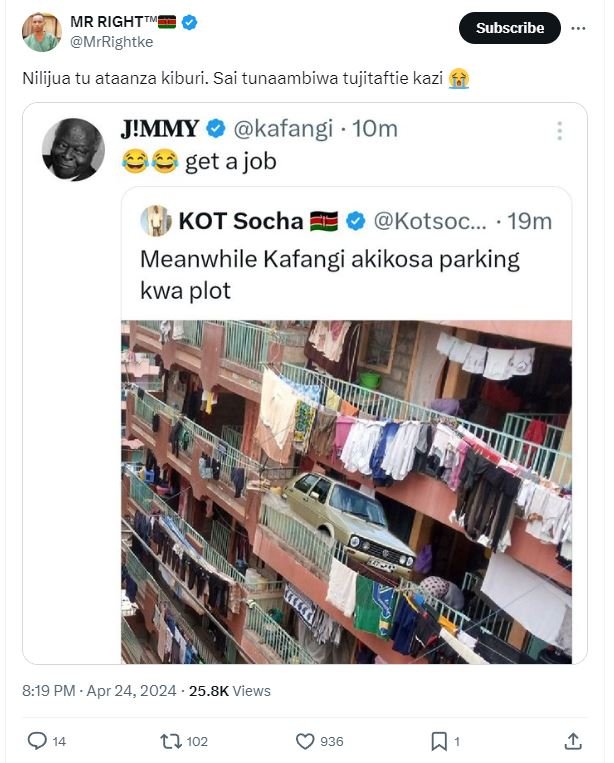 Mr rightti mrrightke subscribe nilijua tu ataanza kiburi. sai tunaambiwa tujitaf