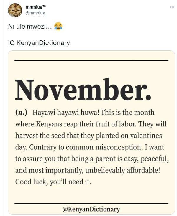 Mmnjugtm mmnjug ni ule mwezi._ ig kenyandictionary november n. hayawi hayawi huw