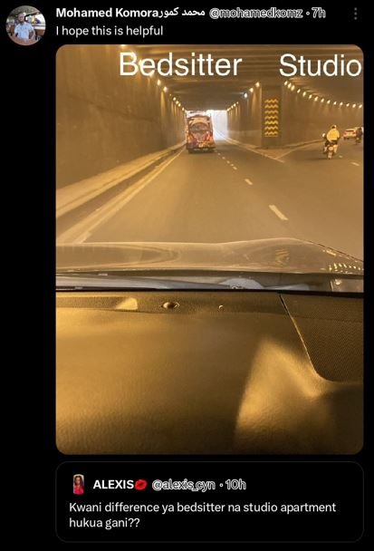 Mohamed komorauss 15le uuohauedomz thope this is helpful bedsitter studio alexis