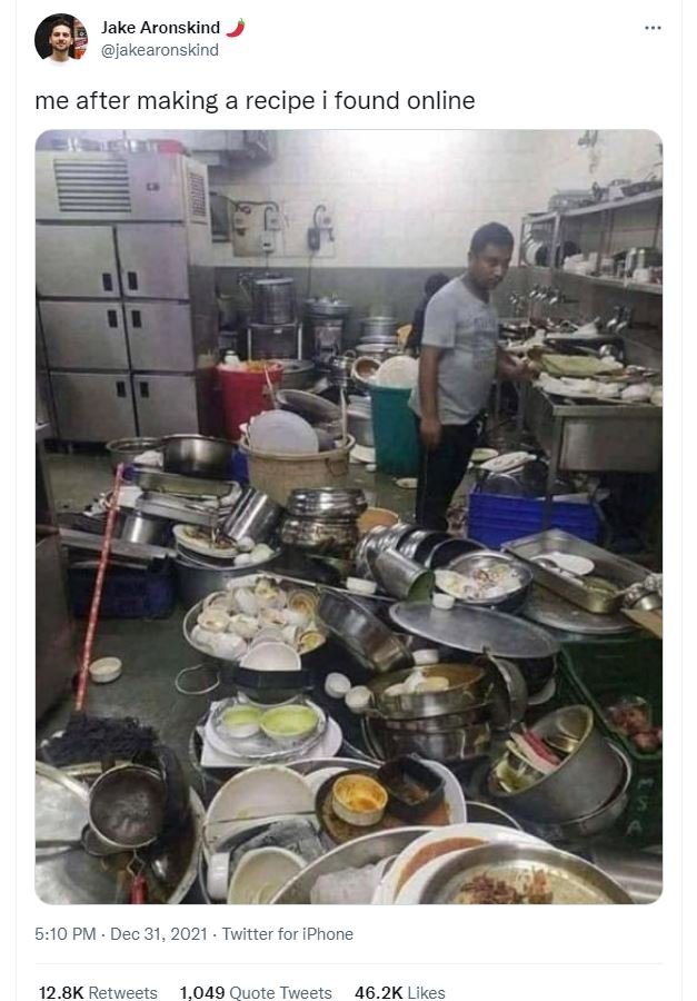 Jake Aronskind jakearonskind me after making a recipe i found online 510 PM Dec