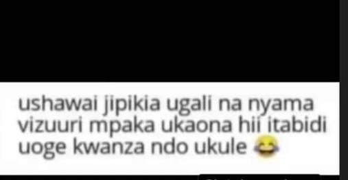 Ushawai jipikia ugali na nyama vizuuri mpaka ukaona hií itabidi uoge kwanza ndo